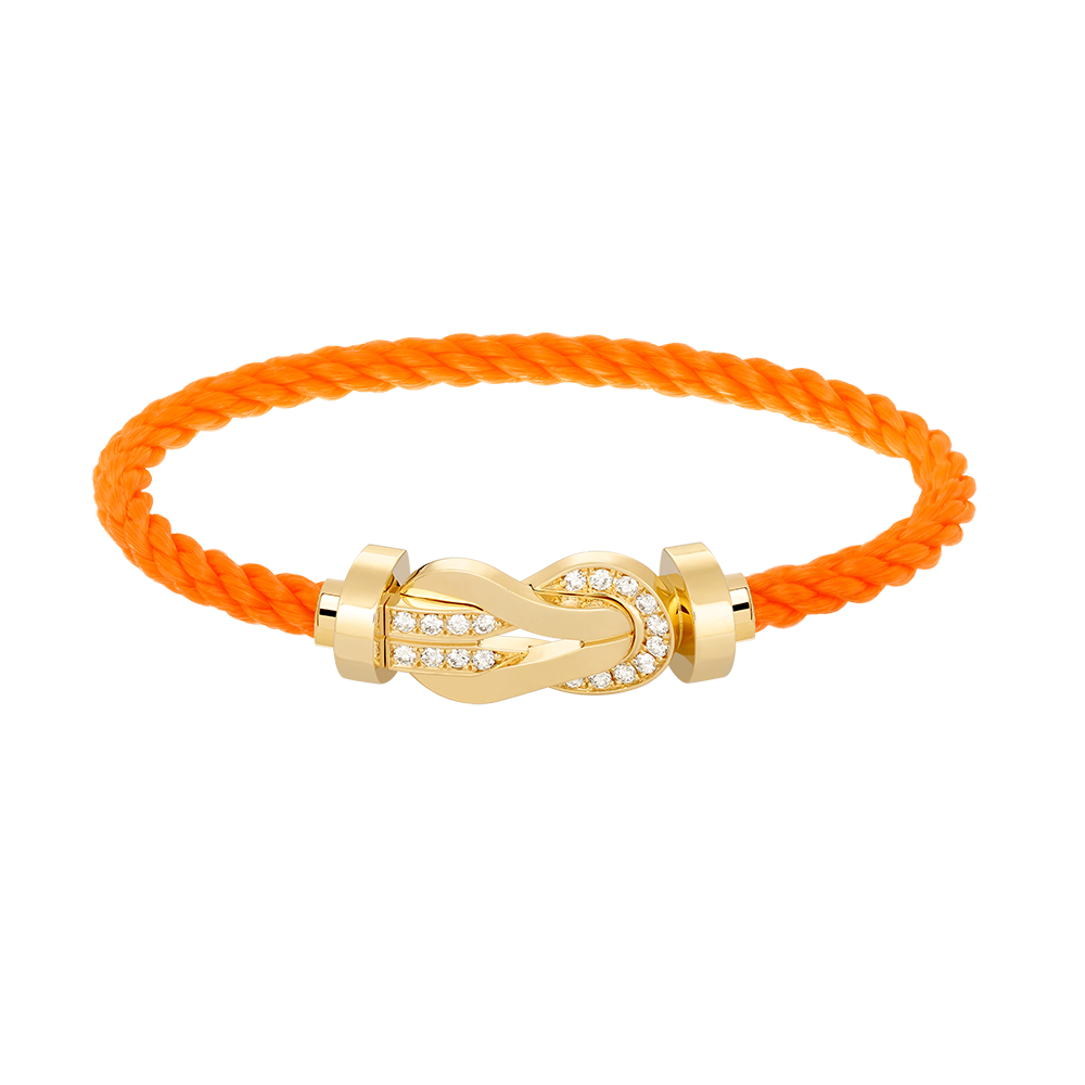 [Kismet Jewels ]CHANCE LARGE 8 FIGURE BUCKLE HALF DIAMOND BRACELET GOLD