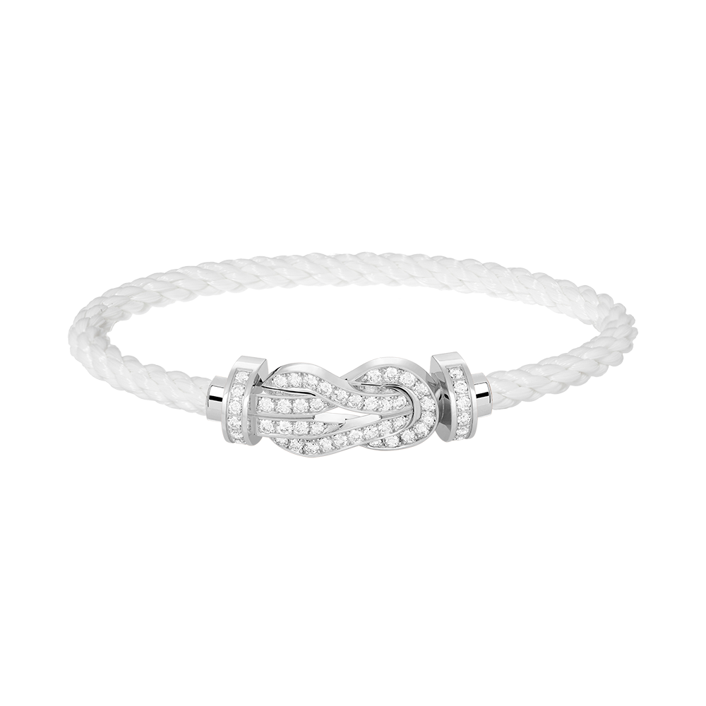 [Kismet Jewels ]CHANCE LARGE 8 FIGURE BUCKLE FULL DIAMOND BRACELET SILVER