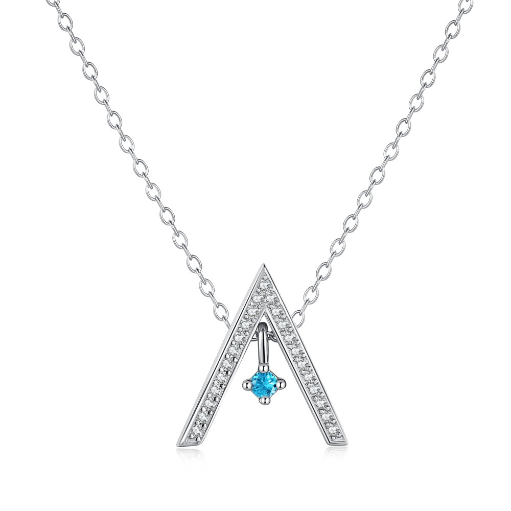 [Kismet Jewels ]Sparkling "A" Shape Necklace