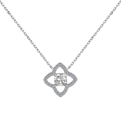 [Kismet Jewels ]Exquisite Flower Shape Princess Cut Necklace