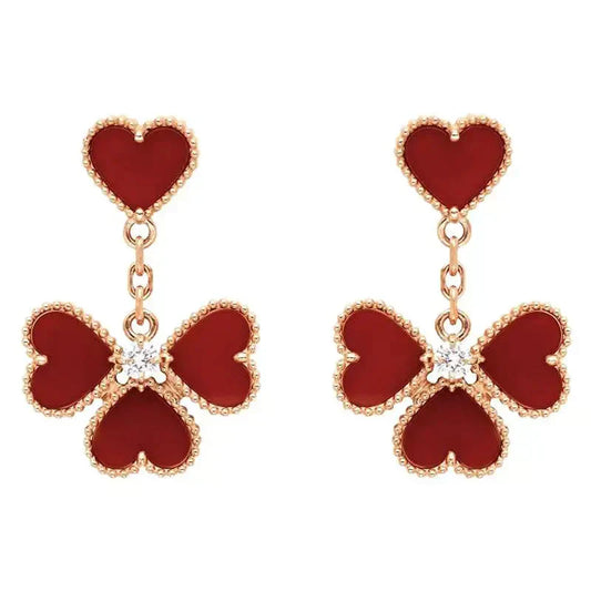 [Kismet Jewels ]SWEET CLOVER CARNELIAN EARRINGS