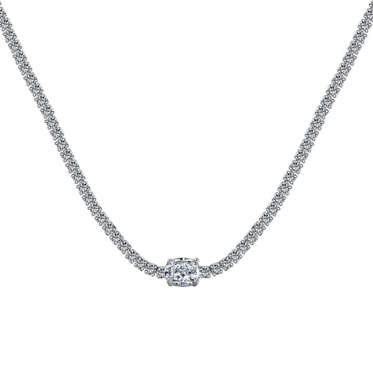 [Kismet Jewels ]1.0 Carat Shining Oval Cut Necklace