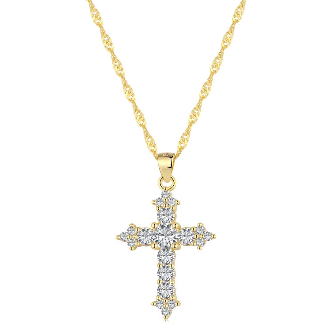 [Kismet Jewels ]Delicate Cross Shape Necklace