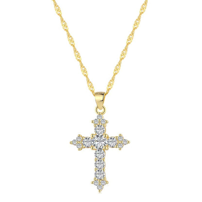 [Kismet Jewels ]Delicate Cross Shape Necklace