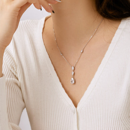 [Kismet Jewels ]Dazzling Pear Cut Necklace