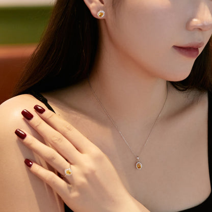 [Kismet Jewels ]Delicate Radiant Oval Cut Daily Earrings