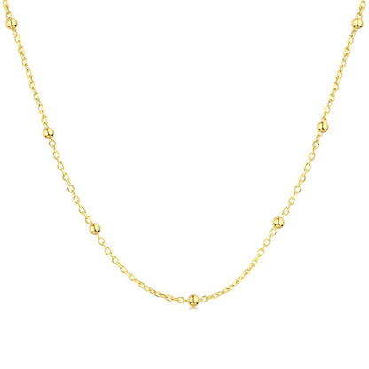 [Kismet Jewels ]Small Bead Clavicle Chain Simple Necklace