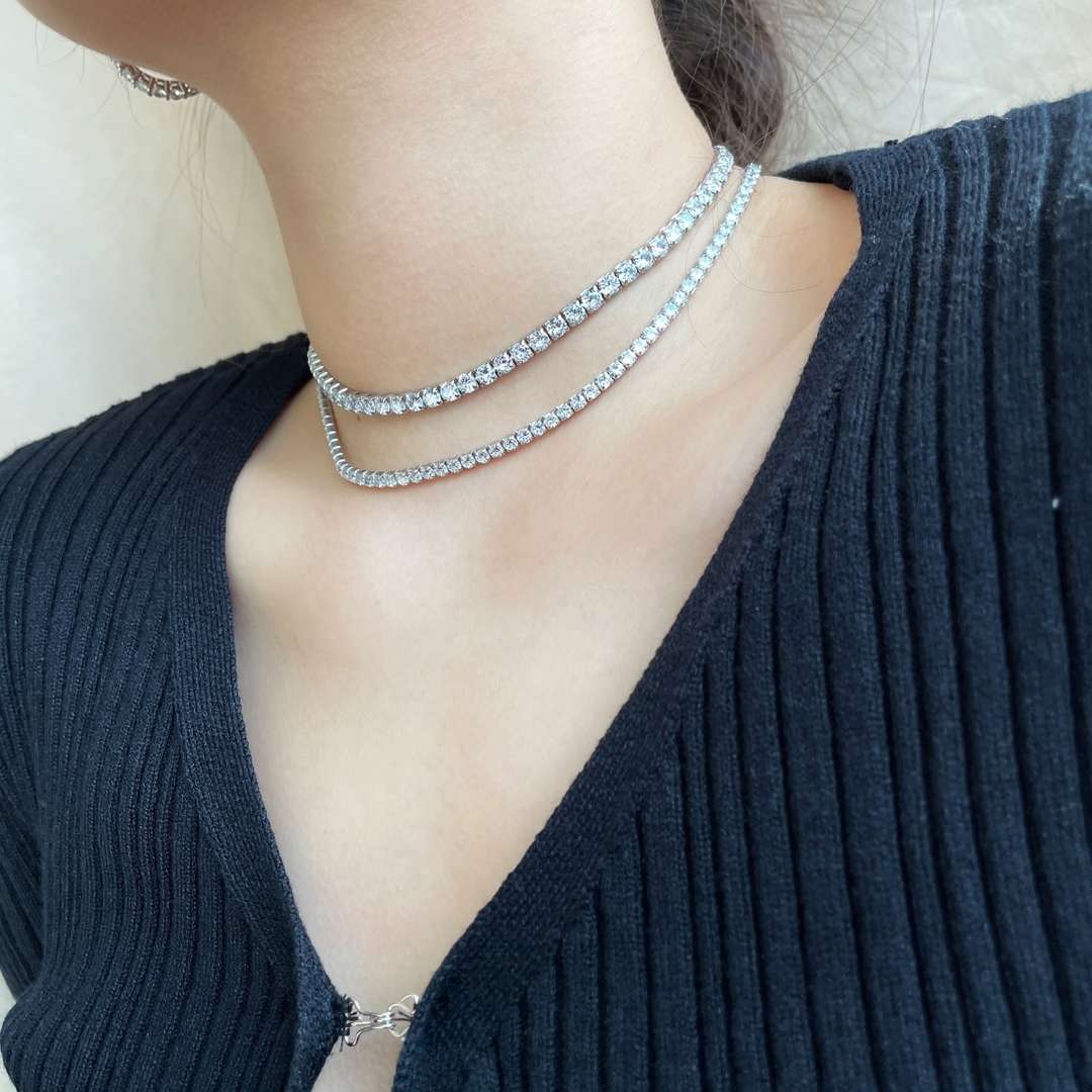 [Kismet Jewels ]Elegant Tennis Chain Necklace