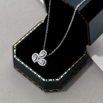 [Kismet Jewels ]Elegant Flower Shape Pear Cut Necklace