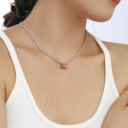 [Kismet Jewels ]4.0 Carat Elegant Radiant Cut Necklace