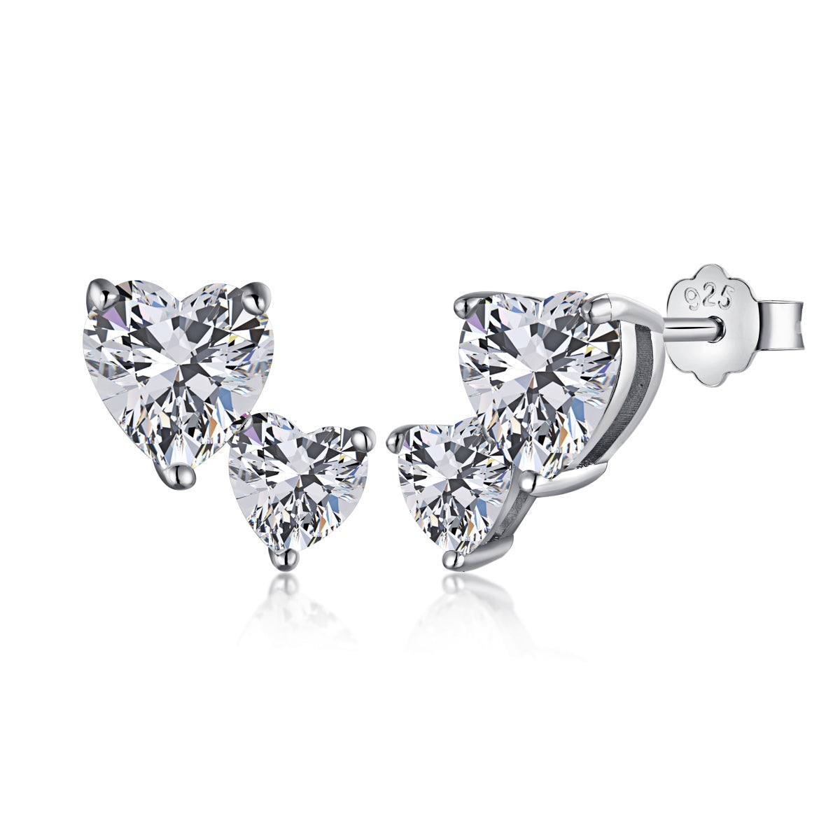 [Kismet Jewels ]Double Heart-Shape Classic Princess Style Earrings