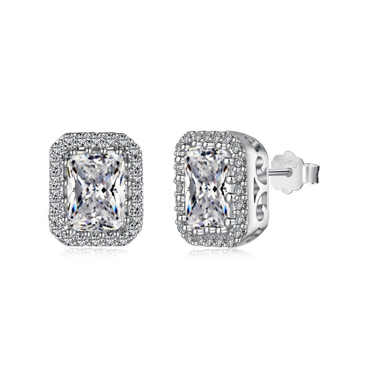 [Kismet Jewels ]1.0 Carat Luxurious Dainty Emerald Cut Daily Earrings