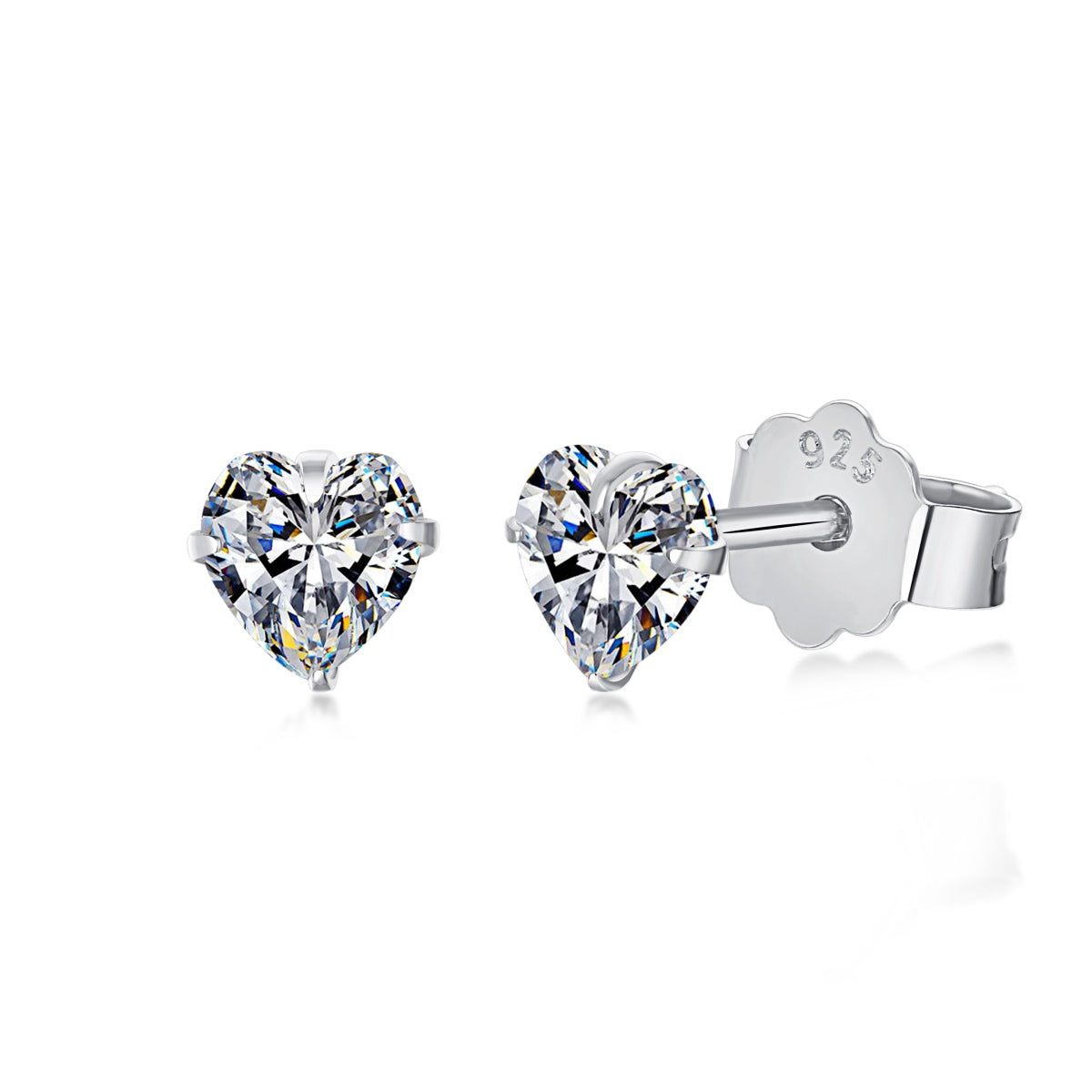 [Kismet Jewels ]Sparkling Heart Shaped Simple Earrings