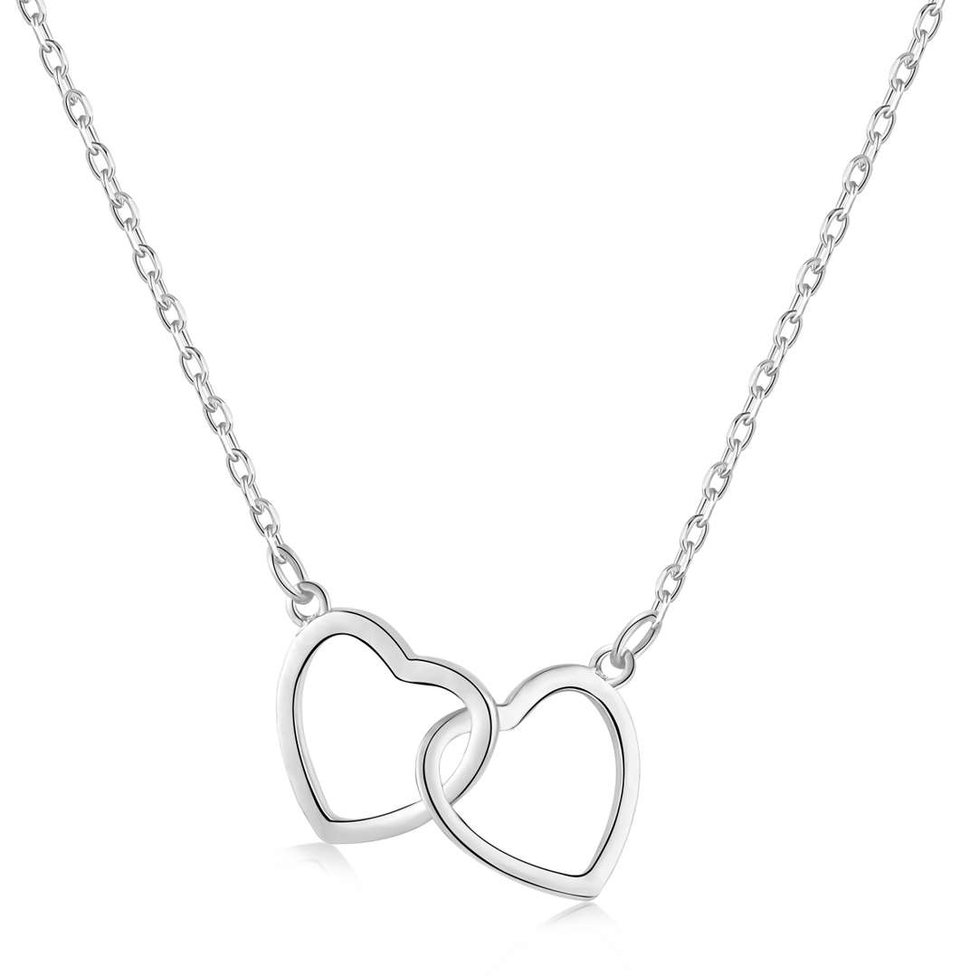 [Kismet Jewels ]Sterling Silver Love Double Ring Necklace