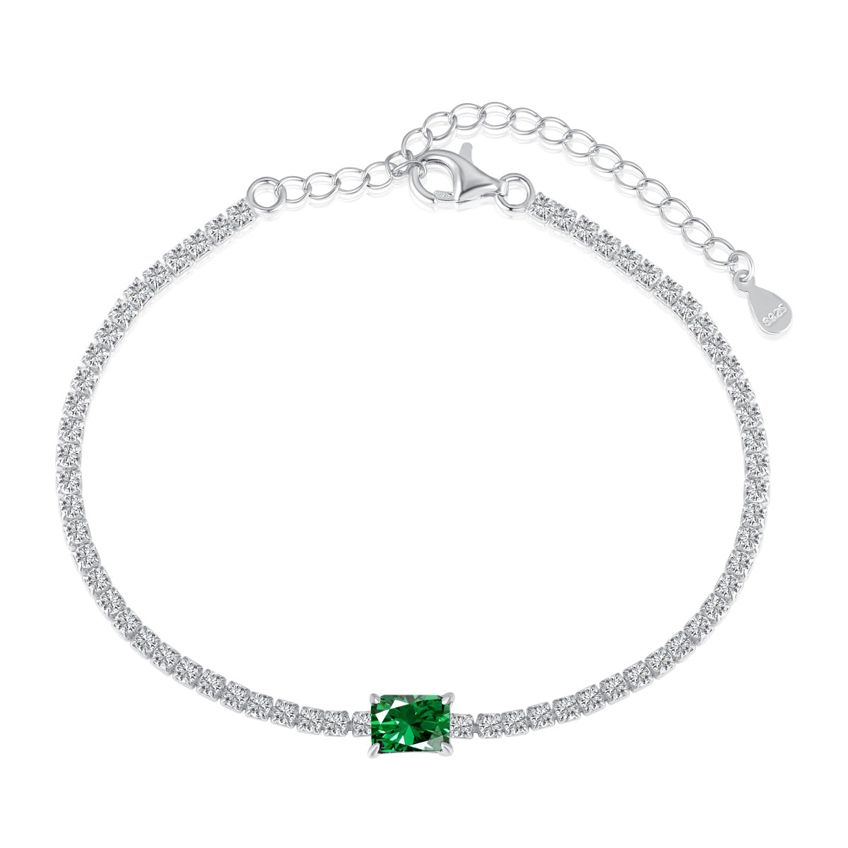 [Kismet Jewels ]1.0 Carat Unique Emerald Cut Banquet Bracelet