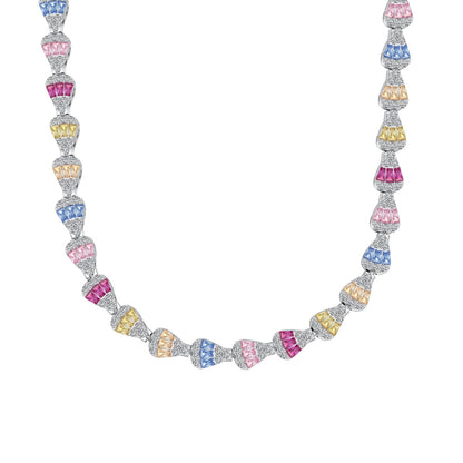 [Kismet Jewels ]Radiant Colorful Rainbow Necklace