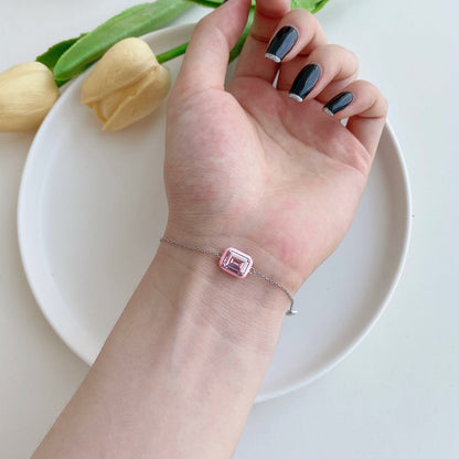 [Kismet Jewels ]2.0 Carat Sparkling Colorful Emerald Cut Daily Bracelet