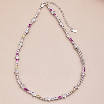 [Kismet Jewels ]Delicate Colorful Rainbow Tennis Chain