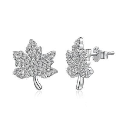 [Kismet Jewels ]Exquisite Maple Leaf Design Earrings