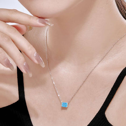[Kismet Jewels ]Luxurious Square Shape Colorful Necalack