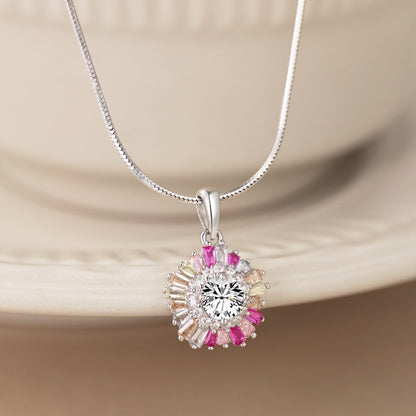 [Kismet Jewels ]Charming Flower Colorful Necklace