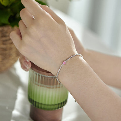 [Kismet Jewels ]0.5 Carat Elegant Romantic Heart Shape Lover Bracelet