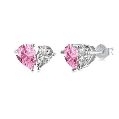 [Kismet Jewels ]Dazzling Elegant Heart Cut Lover Earrings