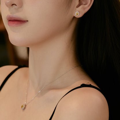 [Kismet Jewels ]Delicate Unique Oval Cut Daily Earrings