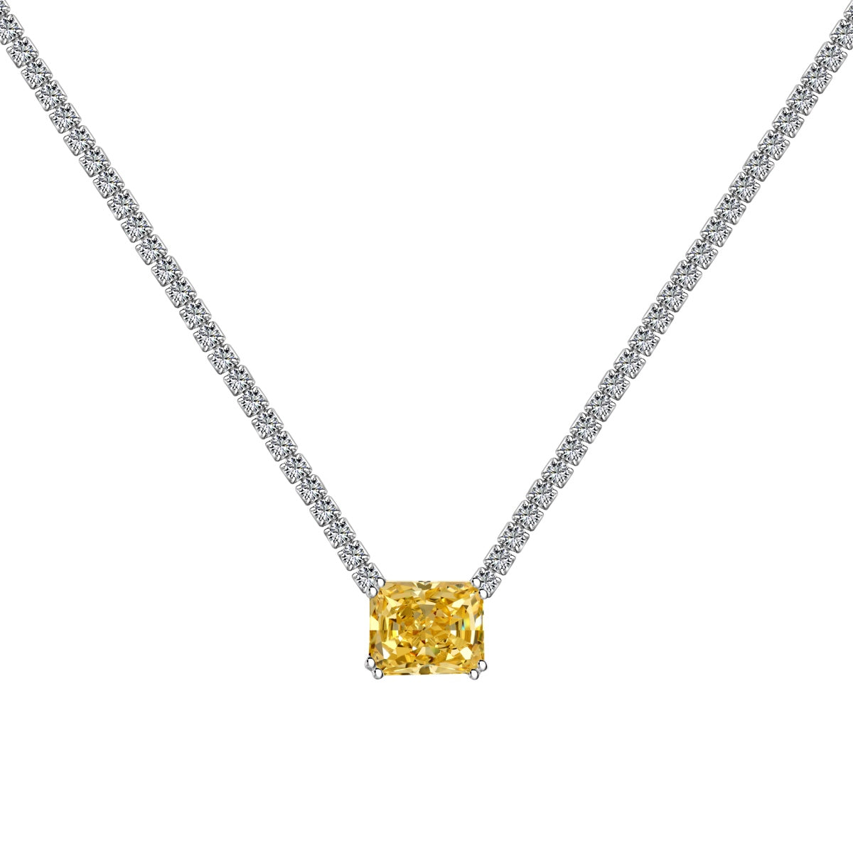 [Kismet Jewels ]4.0 Carat Elegant Radiant Cut Necklace
