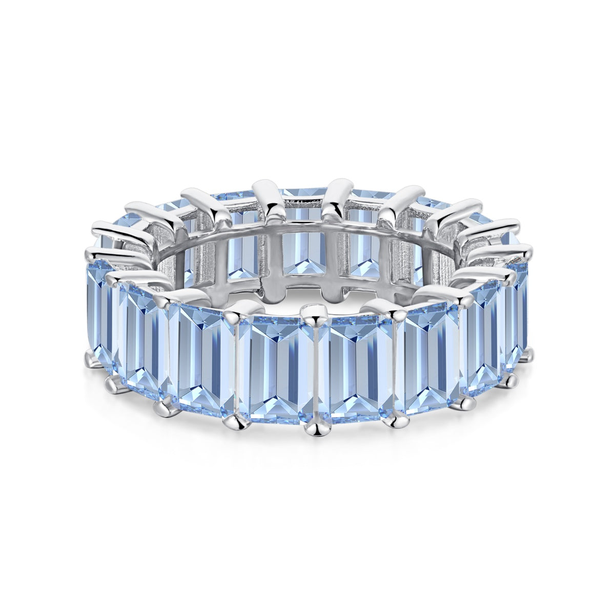 [Kismet Jewels ]0.75 Carat Elegant Emerald Cut Tennis Ring