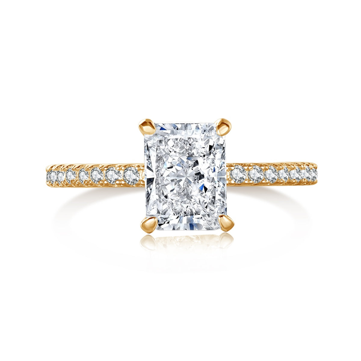 [Kismet Jewels ]2.0 Carat Dazzling Sparkling Radiant Cut Party Ring