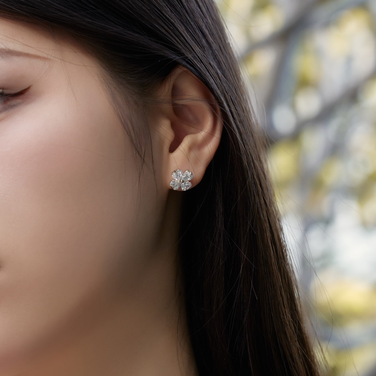 [Kismet Jewels ]Four-Leaf Clover Ball Earrings
