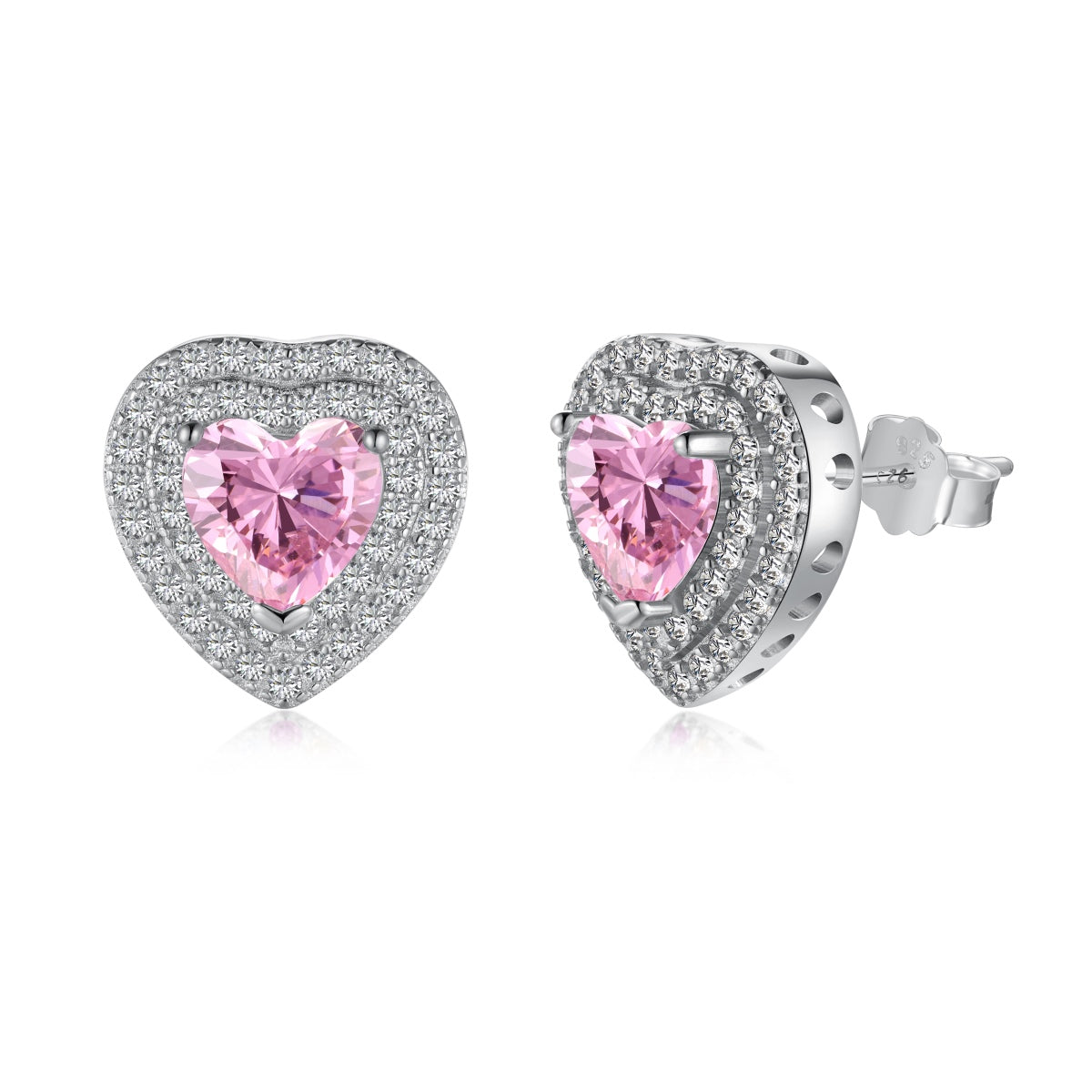 [Kismet Jewels ]Dazzling Heart Shape Lover Earrings