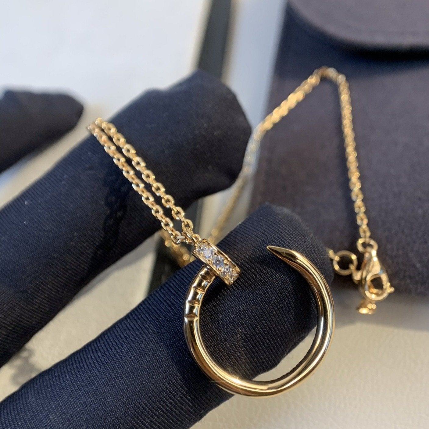 [Kismet Jewels ]JUSTE NECKLACE PINK GOLD DIAMONDS