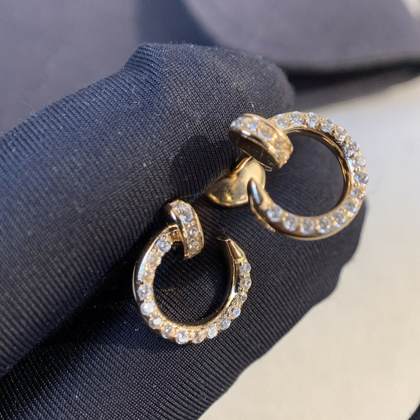 [Kismet Jewels ]JUSTE EARRINGS GOLD DIAMONDS