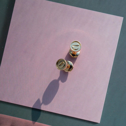 [Kismet Jewels ]LOVE EARRINGS PINK GOLD 10MM