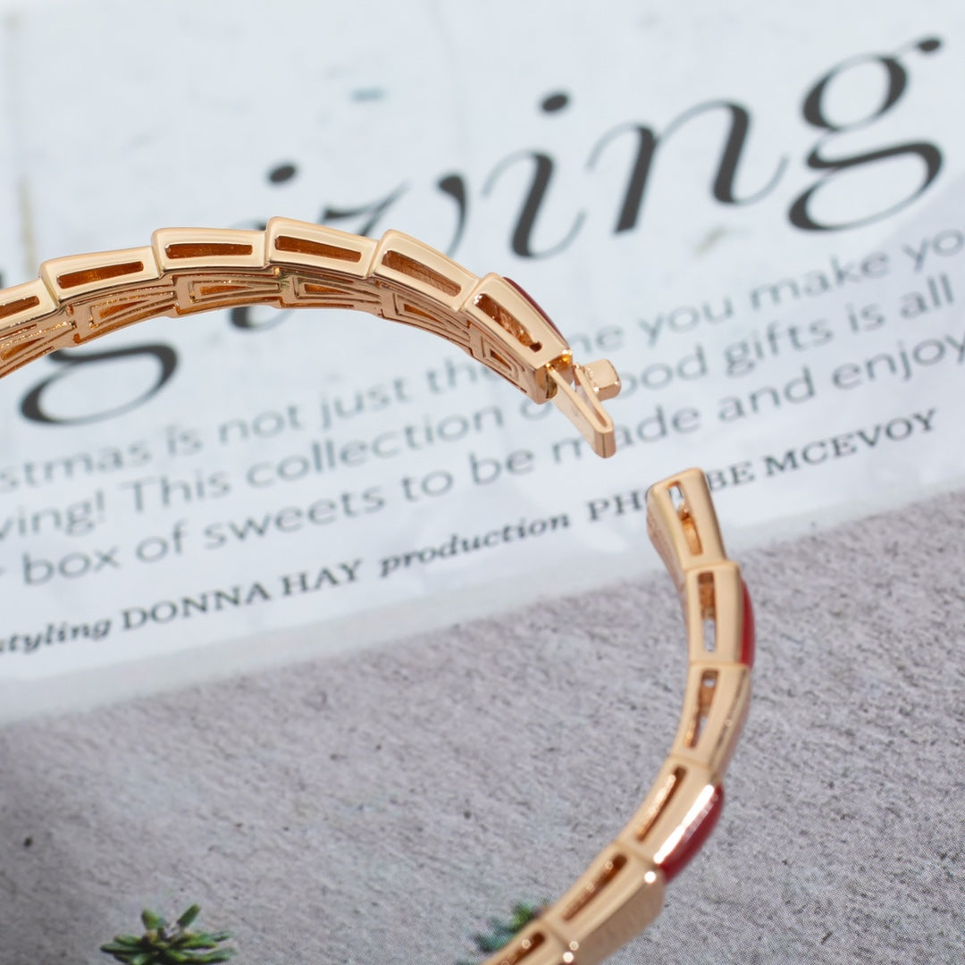 [Kismet Jewels ]SERPENTI BRACELET PINK GOLD RUBELLITE