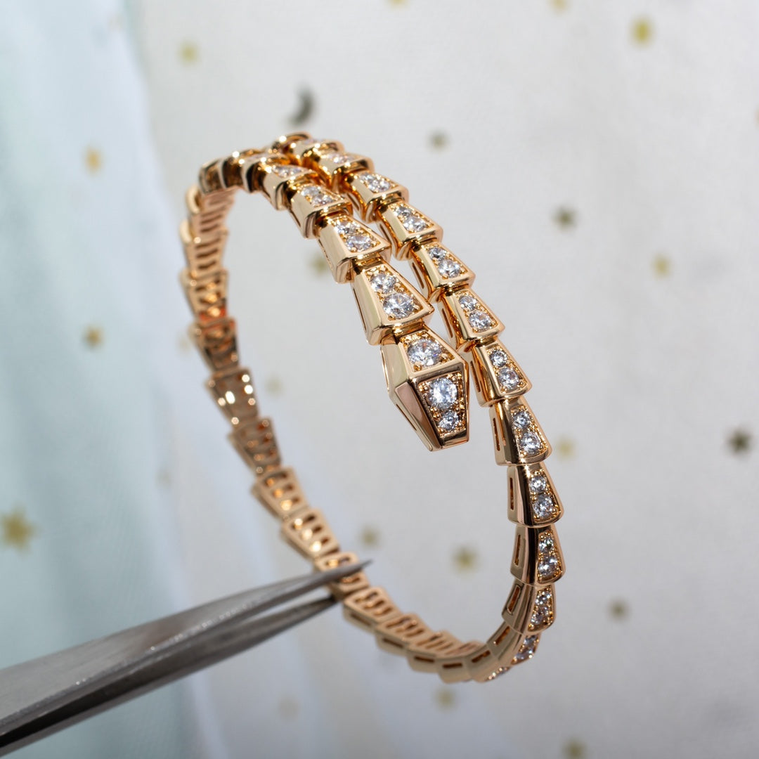 [Kismet Jewels ]SERPENTI BRACELET 6.8MM PINK GOLD DIAMOND