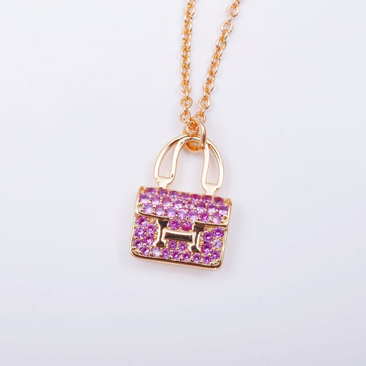 [Kismet Jewels ]CONSTANCE PEDANT PURPLE DIAMOND NECKLACE