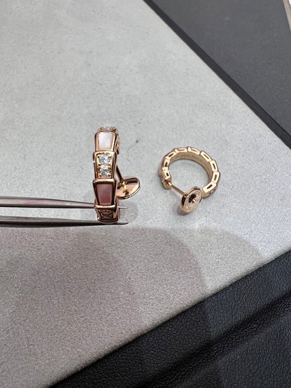 [Kismet Jewels ]SERPENTI MOP PINK GOLD EARRINGS
