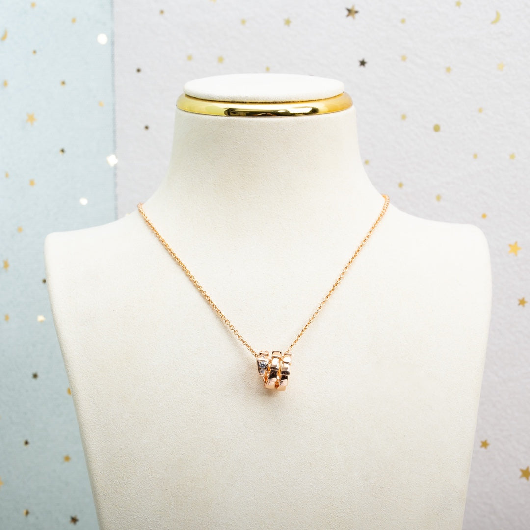 [Kismet Jewels ]SERPENTI PINK GOLD NECKLACE DIAMOND