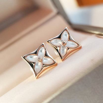 [Kismet Jewels ]STAR MOP PINK GOLD EARRINGS