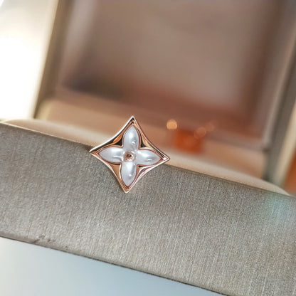 [Kismet Jewels ]STAR MOP PINK GOLD EARRINGS