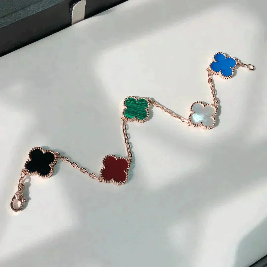 [Kismet Jewels ]CLOVER 5 MOTIFS MULTICOLOR  BRACELET