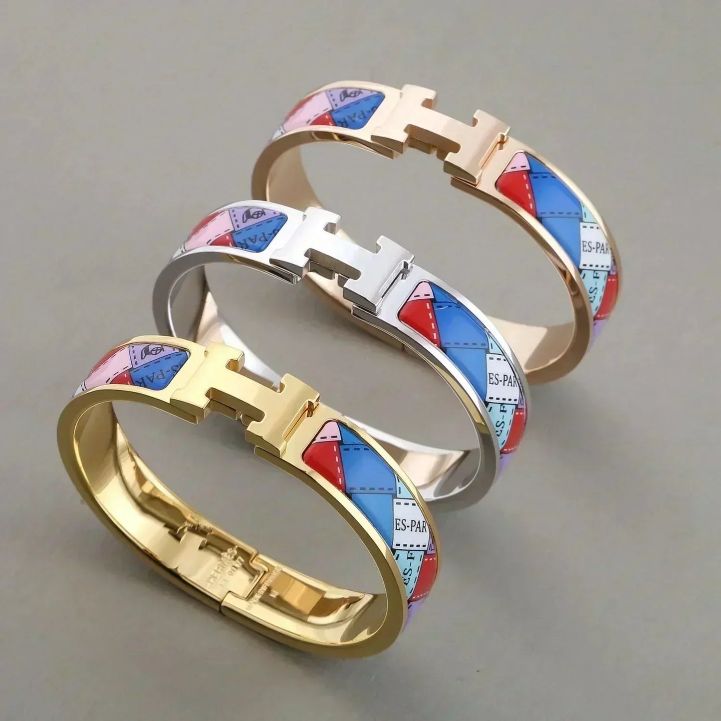 [Kismet Jewels ]H BRACELET DOTTED BORDER 12MM