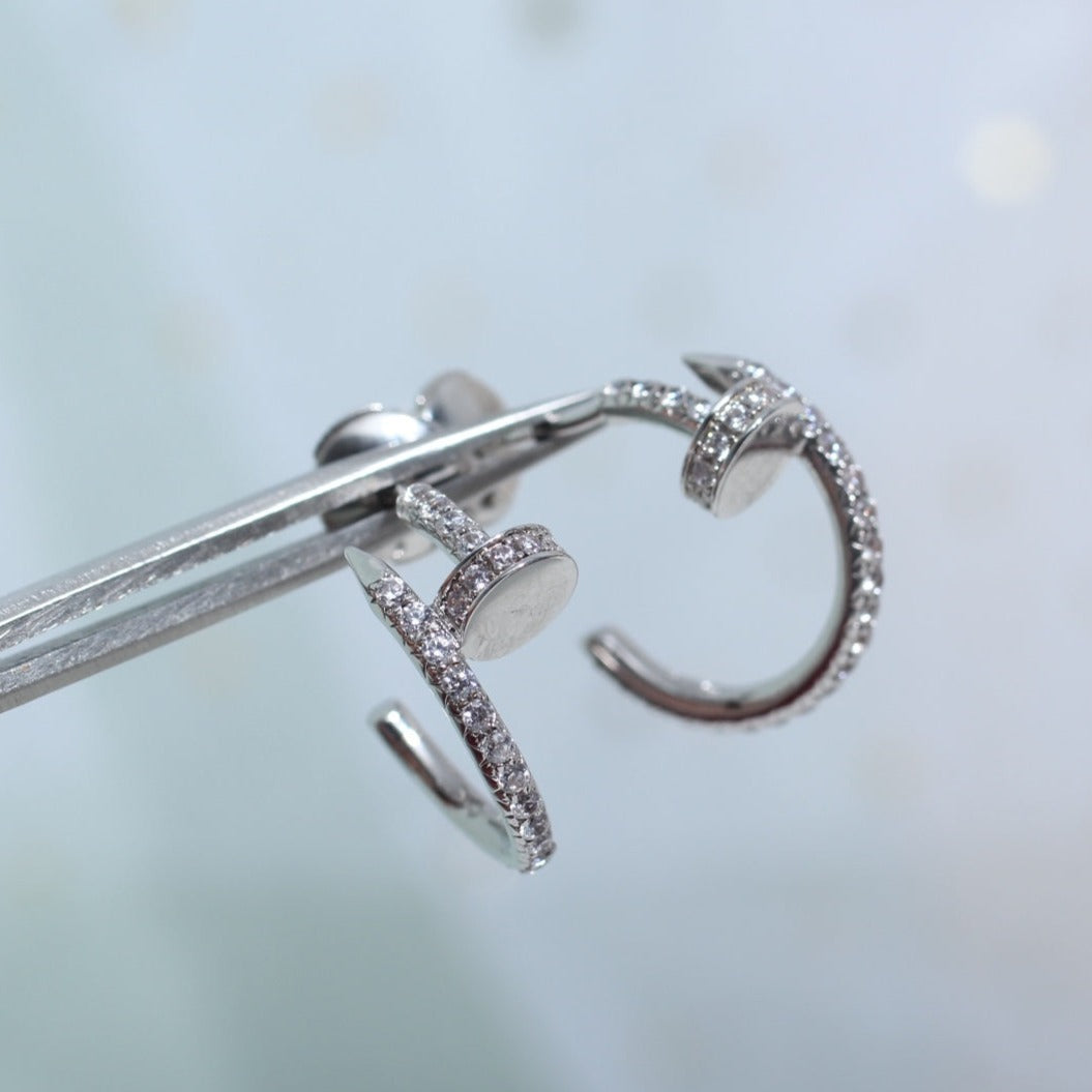 [Kismet Jewels ]JUSTE EARRINGS 12.75MM SILVER DIAMOND