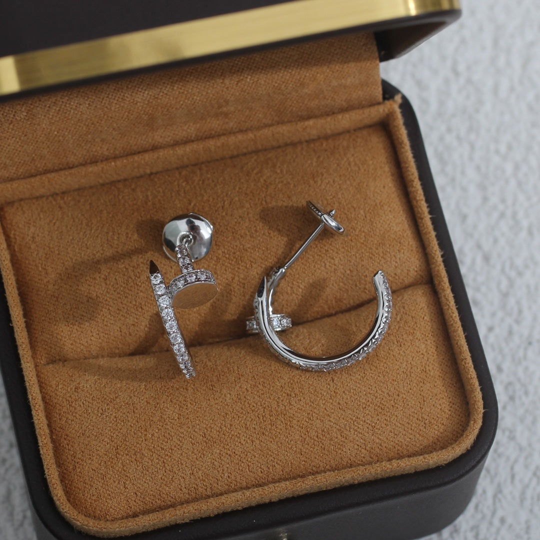 [Kismet Jewels ]JUSTE EARRINGS 12.75MM SILVER DIAMOND