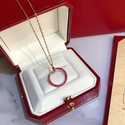 [Kismet Jewels ]JUSTE NECKLACE GOLD RED DIAMONDS