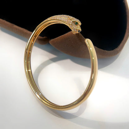 [Kismet Jewels ]PANTHERE GOLD DIAMOND OPEN BRACELET