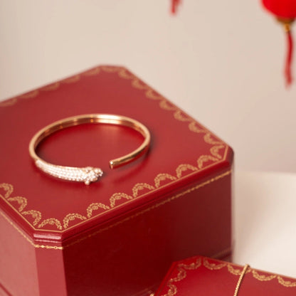 [Kismet Jewels ]PANTHERE ROSE GOLD DIAMOND OPEN BRACELET